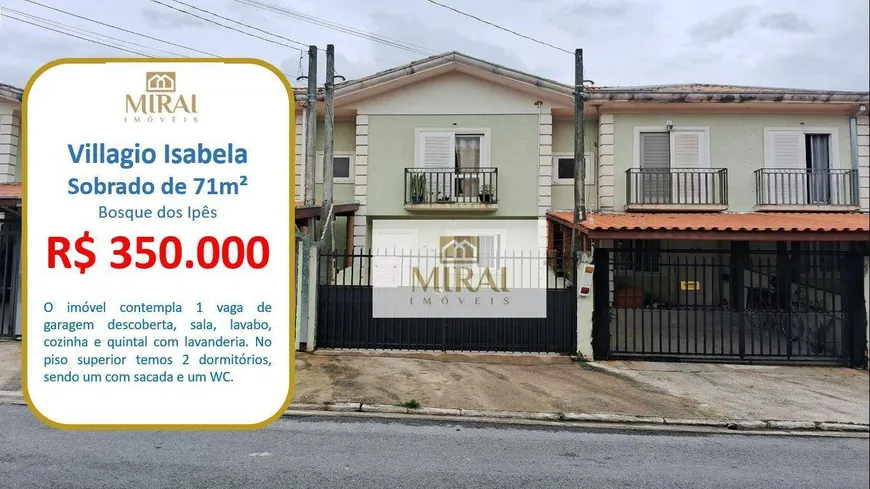 Foto 1 de Casa de Condomínio com 2 Quartos à venda, 71m² em Residencial Bosque dos Ipês, São José dos Campos
