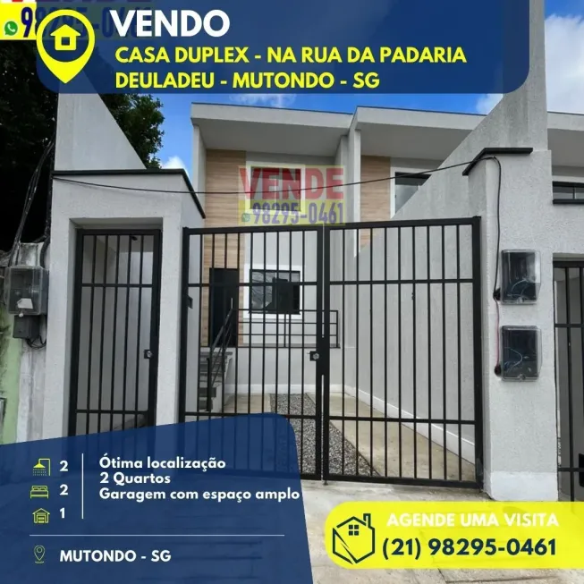 Foto 1 de Casa com 2 Quartos à venda, 80m² em Mutondo, São Gonçalo