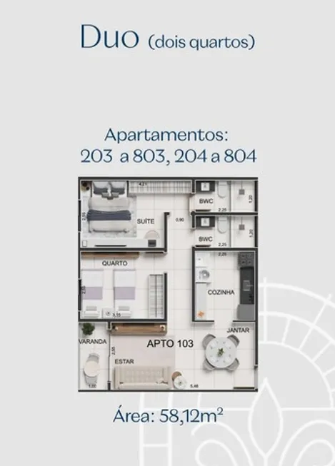 Foto 1 de Apartamento com 2 Quartos à venda, 58m² em Estados, João Pessoa