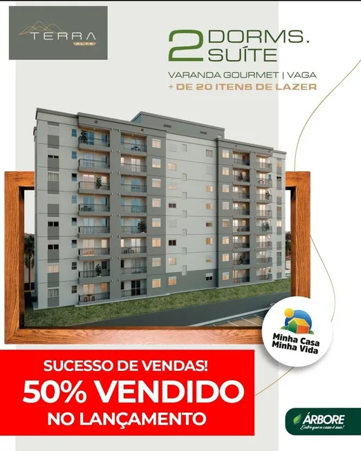 Foto 1 de Apartamento com 2 Quartos à venda, 49m² em Residencial das Ilhas, Bragança Paulista