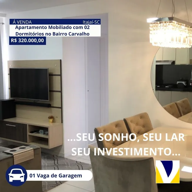 Foto 1 de Apartamento com 2 Quartos à venda, 65m² em Carvalho, Itajaí
