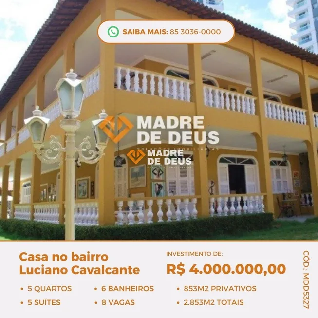 Foto 1 de Casa com 5 Quartos à venda, 853m² em Engenheiro Luciano Cavalcante, Fortaleza