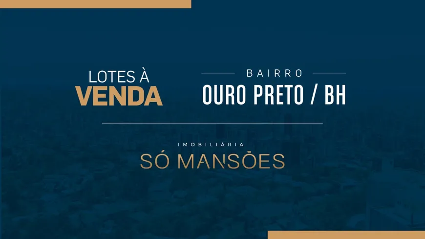 Foto 1 de Lote/Terreno à venda, 1425m² em Ouro Preto, Belo Horizonte