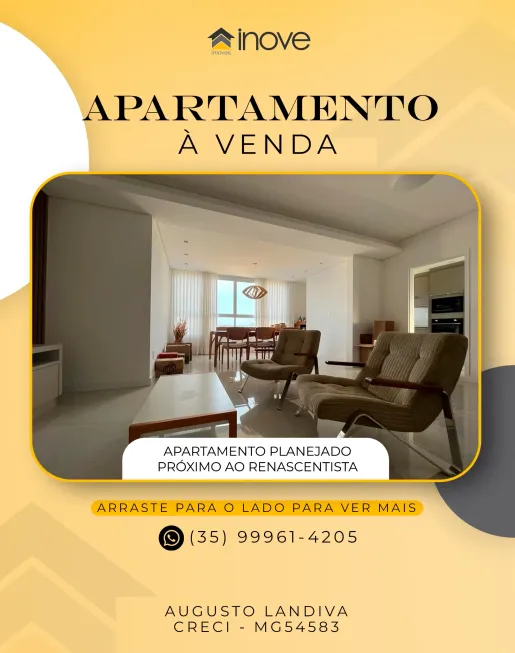 Foto 1 de Apartamento com 3 Quartos à venda, 125m² em Santa Dorotéia, Pouso Alegre