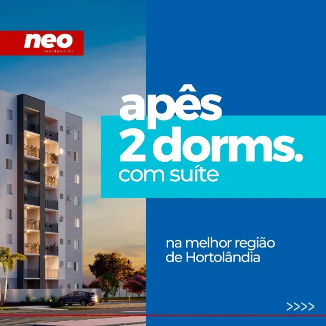 Foto 1 de Apartamento com 2 Quartos à venda, 50m² em Jardim das Flores, Hortolândia