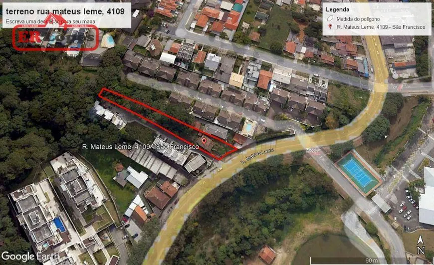 Foto 1 de Lote/Terreno à venda, 1320m² em São Lourenço, Curitiba