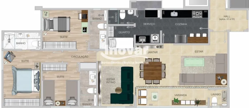 Foto 1 de Apartamento com 4 Quartos à venda, 131m² em Santa Efigênia, Belo Horizonte