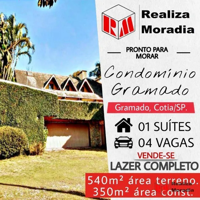 Foto 1 de Casa de Condomínio com 3 Quartos à venda, 350m² em Gramado, Cotia