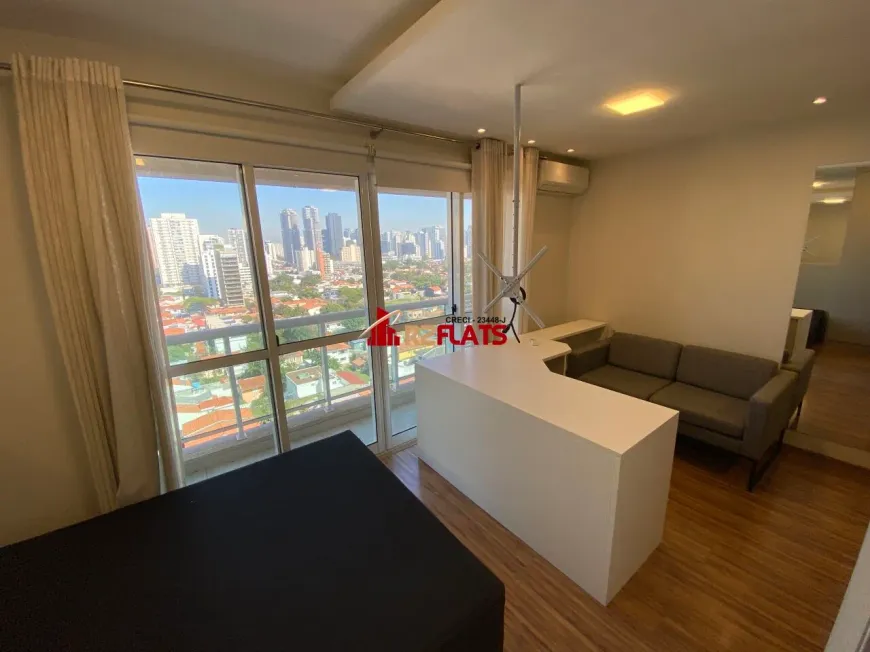 Foto 1 de Flat com 1 Quarto para alugar, 33m² em Brooklin, São Paulo