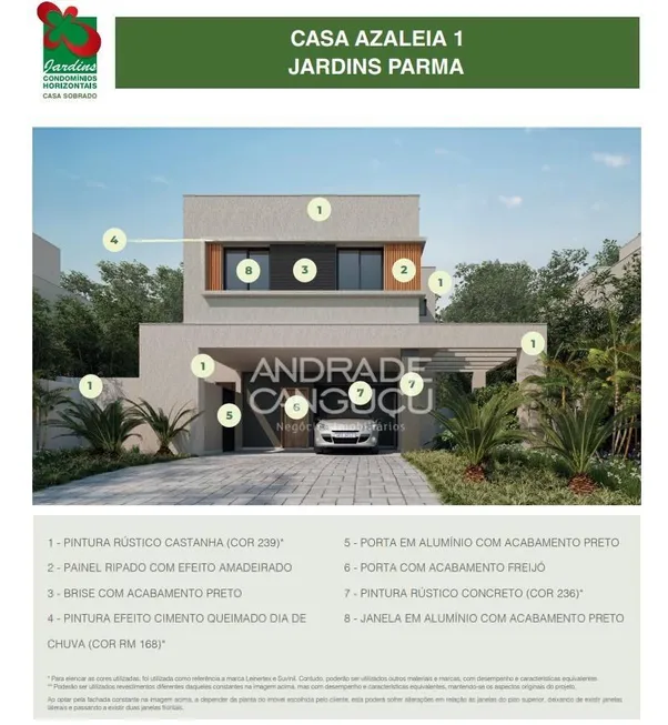 Foto 1 de Casa de Condomínio com 3 Quartos à venda, 181m² em Jardins Parma, Senador Canedo