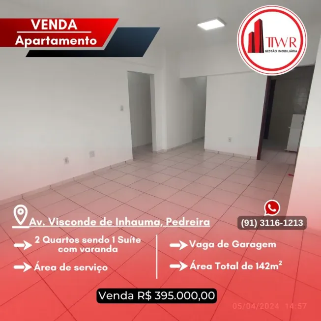 Foto 1 de Apartamento com 3 Quartos à venda, 95m² em Pedreira, Belém