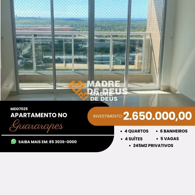 Foto 1 de Apartamento com 4 Quartos à venda, 245m² em Patriolino Ribeiro, Fortaleza