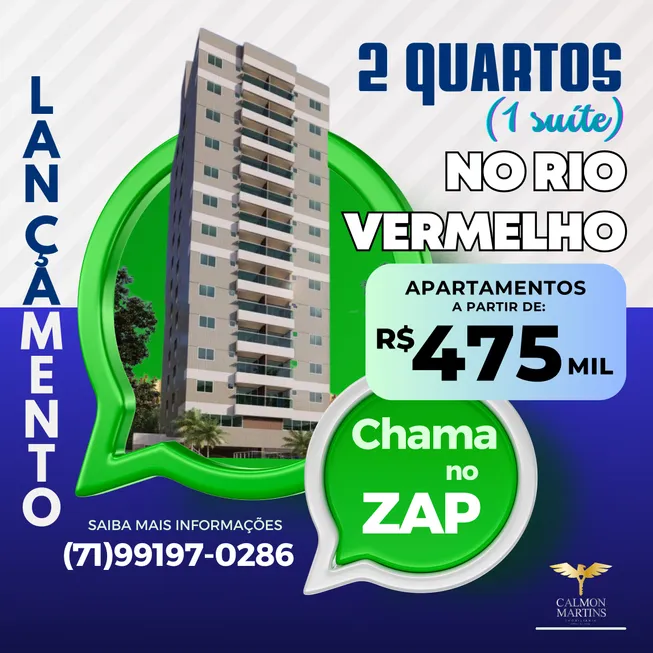 Foto 1 de Apartamento com 2 Quartos à venda, 57m² em Rio Vermelho, Salvador