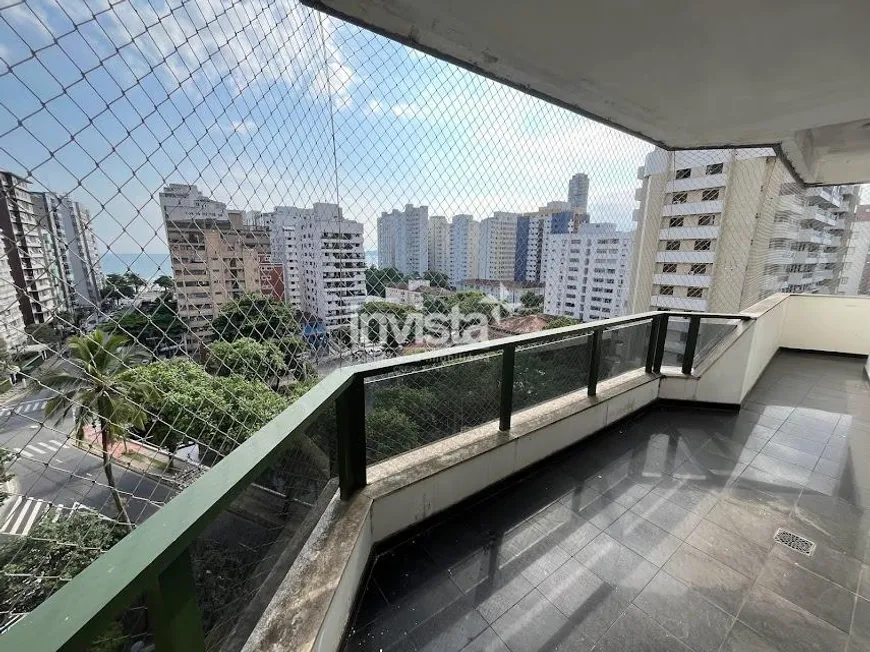 Foto 1 de Apartamento com 4 Quartos para alugar, 504m² em Embaré, Santos