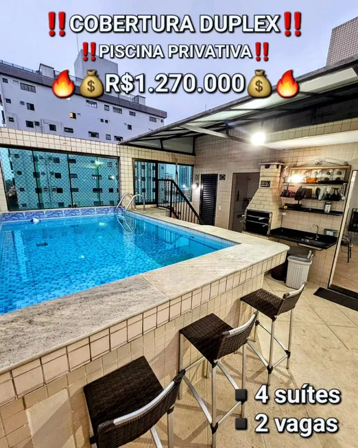 Foto 1 de Apartamento com 4 Quartos à venda, 220m² em Aparecida, Santos