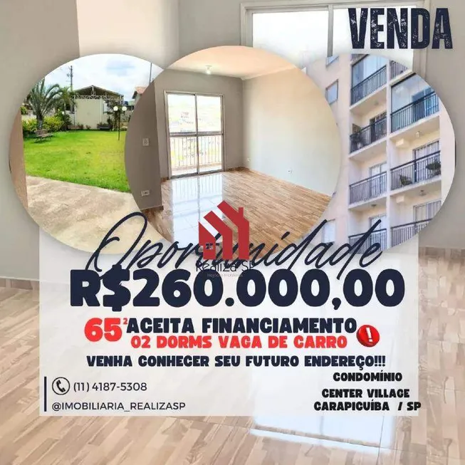 Foto 1 de Apartamento com 2 Quartos à venda, 65m² em Jardim Santa Tereza, Carapicuíba