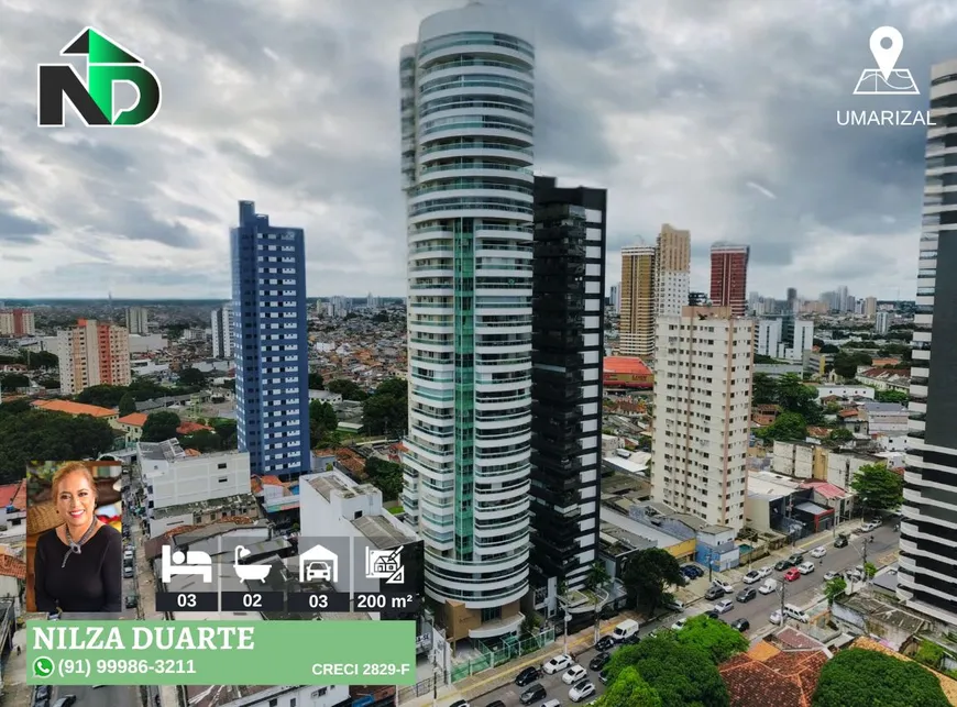 Foto 1 de Apartamento com 3 Quartos à venda, 200m² em Umarizal, Belém