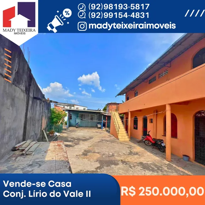 Foto 1 de Casa com 3 Quartos à venda, 264m² em Lírio do Vale, Manaus