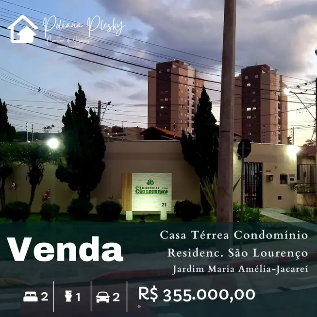 Foto 1 de Casa de Condomínio com 2 Quartos à venda, 77m² em Bairro do Colonia, Jacareí