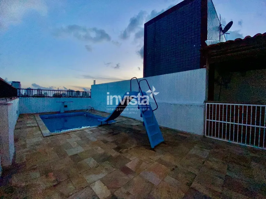 Foto 1 de Cobertura com 2 Quartos para alugar, 440m² em Campo Grande, Santos