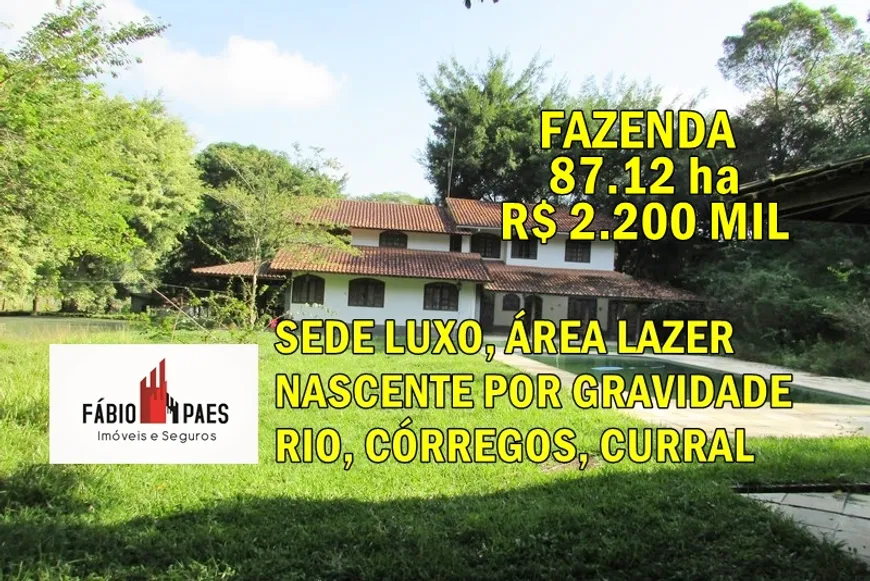 Foto 1 de Fazenda/Sítio com 3 Quartos à venda, 871200m² em Maraporã, Cachoeiras de Macacu