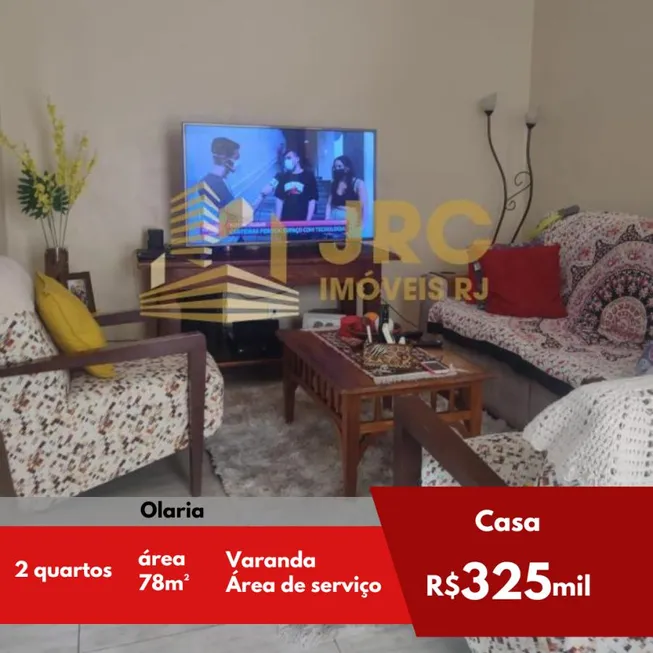 Foto 1 de Casa com 2 Quartos à venda, 78m² em Olaria, Rio de Janeiro