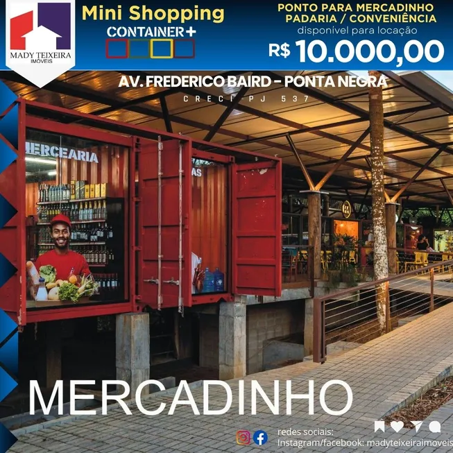 Foto 1 de Ponto Comercial para alugar, 1750m² em Ponta Negra, Manaus