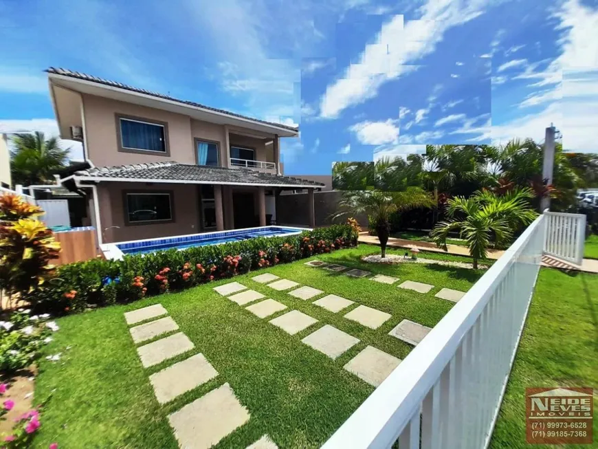 Foto 1 de Casa de Condomínio com 4 Quartos à venda, 200m² em Abrantes, Camaçari