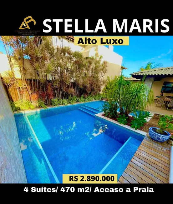 Foto 1 de Casa de Condomínio com 4 Quartos à venda, 450m² em Stella Maris, Salvador