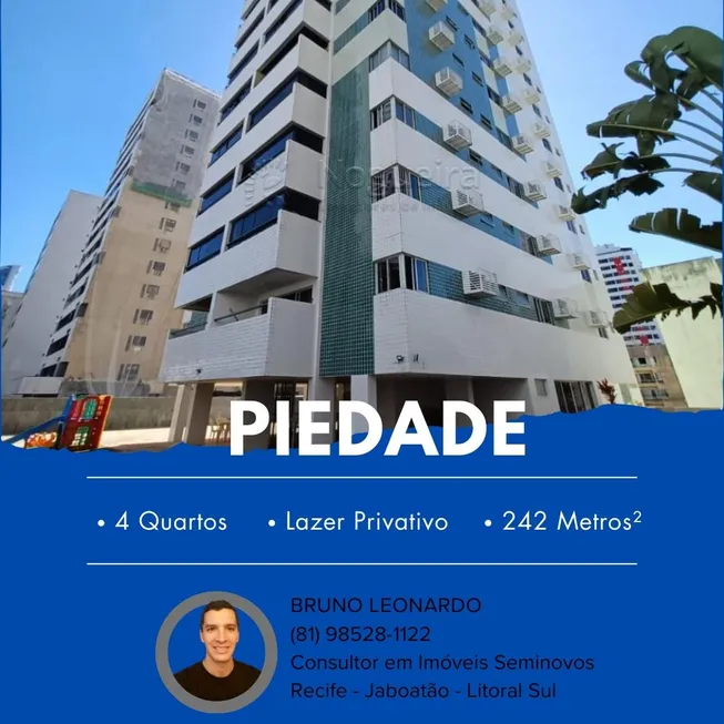 Foto 1 de Apartamento com 4 Quartos à venda, 242m² em Piedade, Jaboatão dos Guararapes