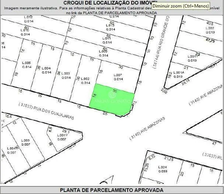 Foto 1 de Lote/Terreno à venda, 527m² em Barro Preto, Belo Horizonte