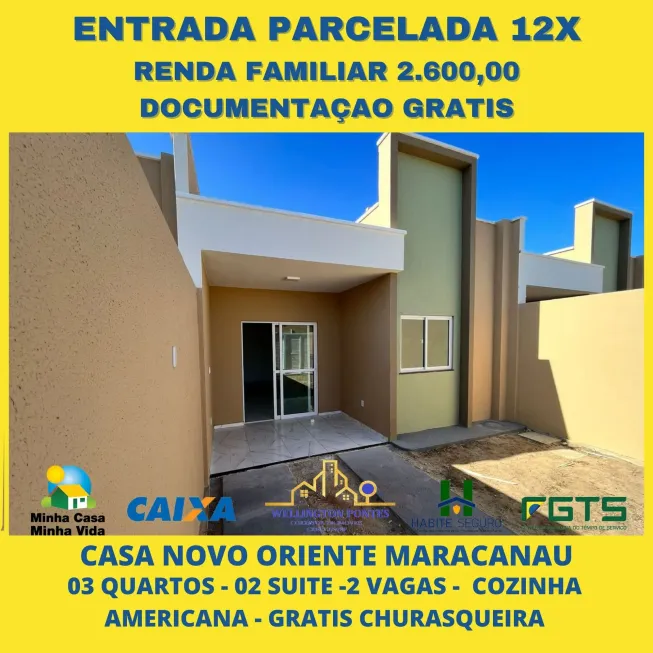 Foto 1 de Casa com 3 Quartos à venda, 88m² em Novo Oriente, Maracanaú