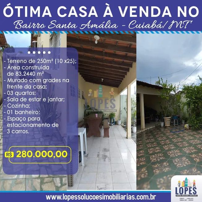 Foto 1 de Casa com 3 Quartos à venda, 187m² em Barra do Pari, Cuiabá