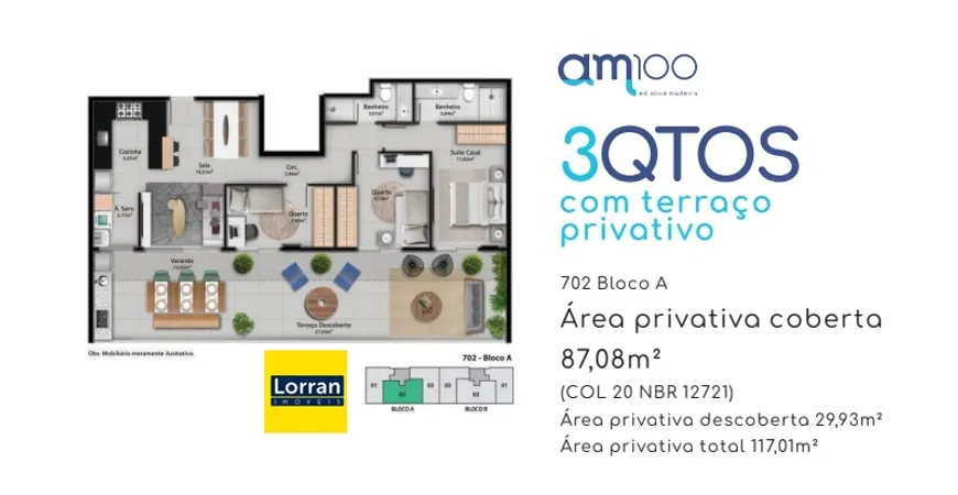 Foto 1 de Cobertura com 3 Quartos à venda, 117m² em Jardim Camburi, Vitória