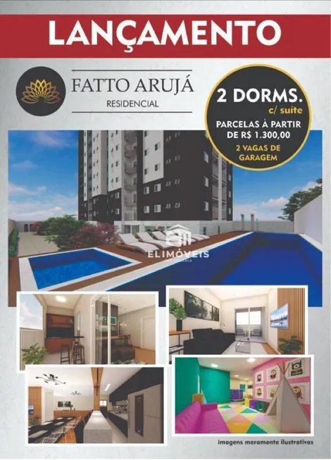 Foto 1 de Apartamento com 2 Quartos à venda, 58m² em Bairro do Portão, Arujá
