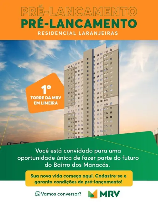 Foto 1 de Apartamento com 2 Quartos à venda, 48m² em Jardim Manacá, Limeira