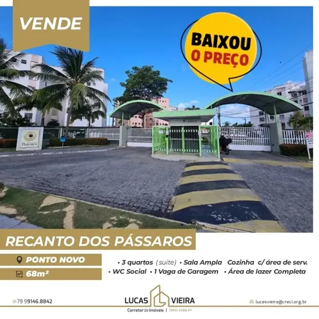 Foto 1 de Apartamento com 3 Quartos à venda, 68m² em Jardins, Aracaju