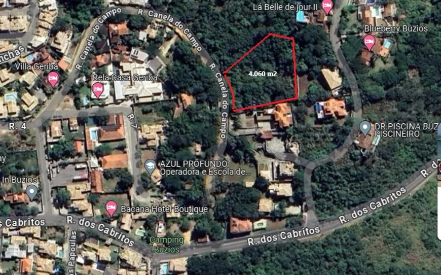 Foto 1 de Lote/Terreno à venda, 4060m² em Búzios, Armação dos Búzios