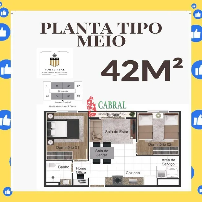 Foto 1 de Apartamento com 2 Quartos à venda, 42m² em Bonsucesso, Guarulhos