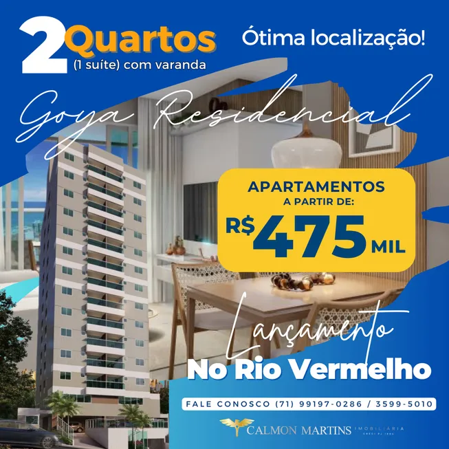 Foto 1 de Apartamento com 2 Quartos à venda, 57m² em Rio Vermelho, Salvador