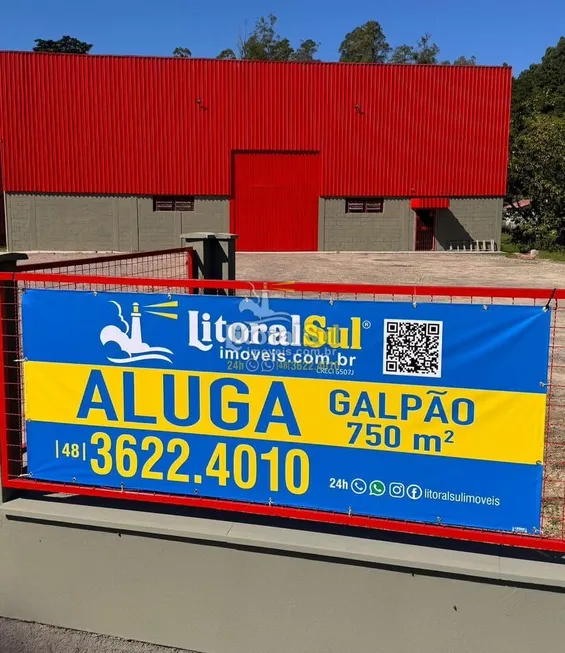 Foto 1 de Galpão/Depósito/Armazém para alugar, 750m² em São João Margem Direita, Tubarão