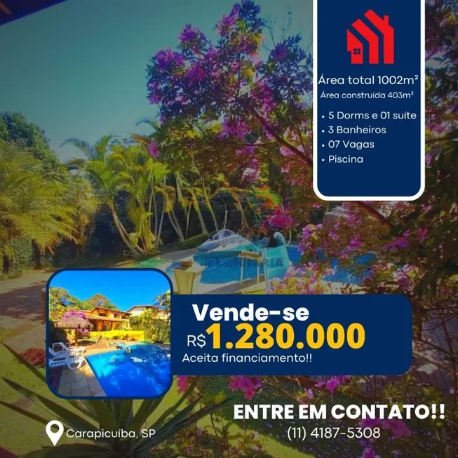 Foto 1 de Casa com 6 Quartos à venda, 403m² em Chacara Vale do Rio Cotia, Carapicuíba