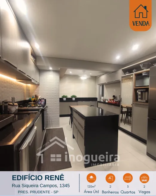 Foto 1 de Apartamento com 3 Quartos à venda, 127m² em Vila Sao Jorge, Presidente Prudente