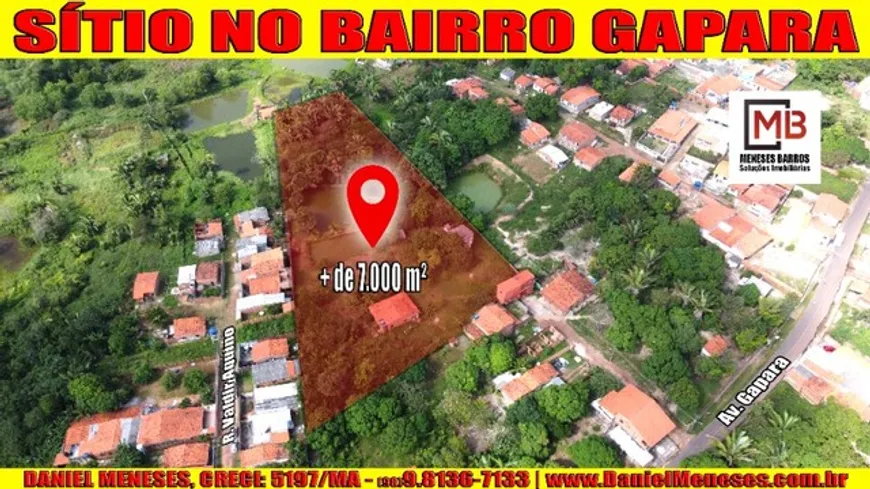 Foto 1 de Fazenda/Sítio com 3 Quartos à venda, 7000m² em Gapara, São Luís