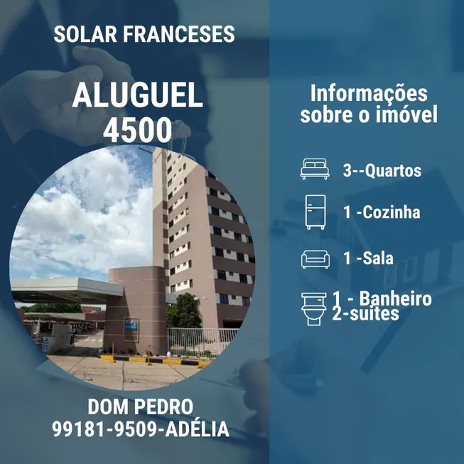 Foto 1 de Apartamento com 3 Quartos para alugar, 90m² em Dom Pedro I, Manaus