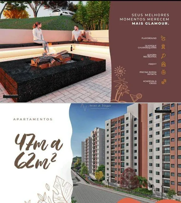 Foto 1 de Apartamento com 2 Quartos à venda, 48m² em Jardim das Gaivotas, Indaiatuba