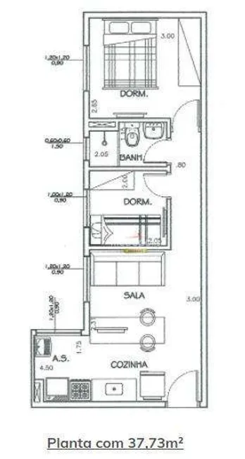 Foto 1 de Apartamento com 2 Quartos à venda, 40m² em Quinta da Paineira, São Paulo