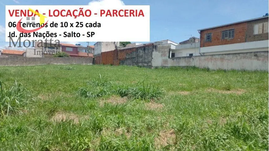 Foto 1 de Lote/Terreno para venda ou aluguel, 750m² em Jardim das Nações, Salto