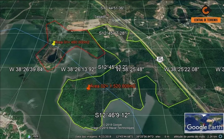 Foto 1 de Lote/Terreno à venda, 1350000m² em , Simões Filho