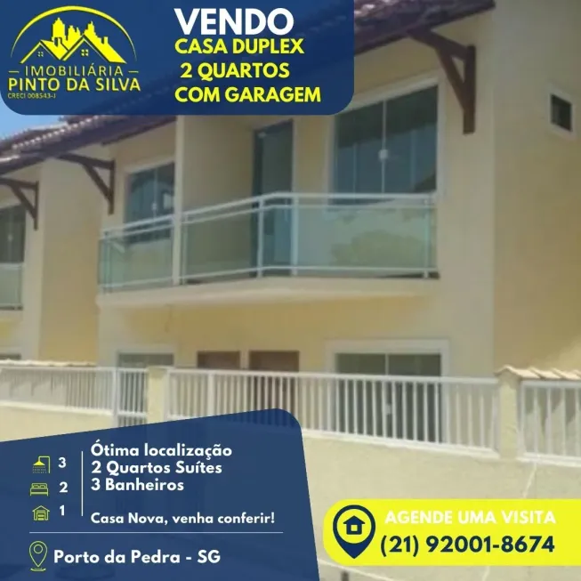 Foto 1 de Casa de Condomínio com 2 Quartos à venda, 75m² em Porto da Pedra, São Gonçalo